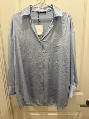 Zara silky shirt